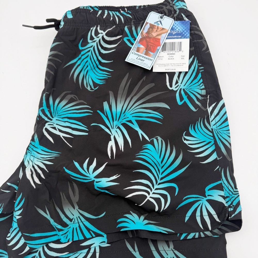 kanu surf Men's Rewind 5" Stretch Swim Trunks Black Size XXL - Picture 4 of 4
